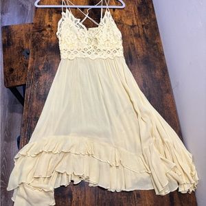 Yellow Free People Slip Dress